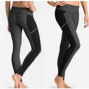 EUC XS Athleta Metro Drifter Women's XS Black Gray Criss Cross Pocket Mi…